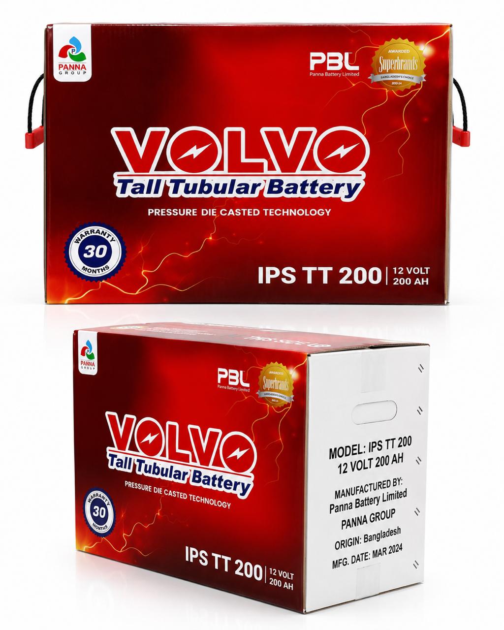 VOLVO Tall Tubular Battery
